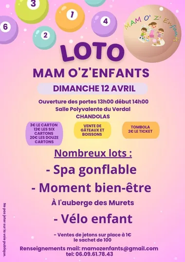 Image du loto Loto de la Mam'O'Z'enfants