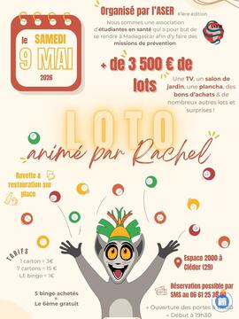 Image du loto Loto Bingo de l’aser, Animé par Rachel