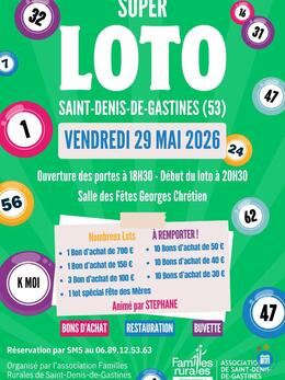 Affiche du loto Super loto Animation Stéphane