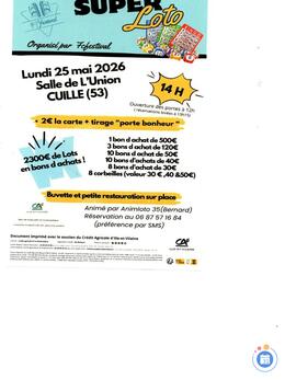 Affiche du loto Super loto Animé par Animloto35 Bernard