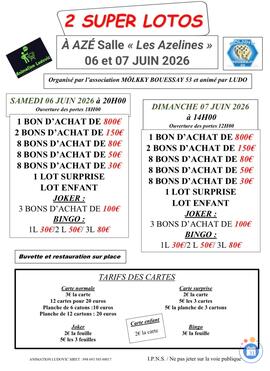 Affiche du loto 2 super lotos