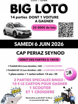 Affiche du loto Big Loto ADMR du 6 Juin 2026