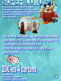 Image du loto Gros Loto à l’espace Centre à Cagnes sur Mer