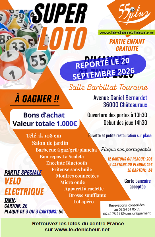 Image du loto Loto de 55 & plus * Reporté au 20 septembre*