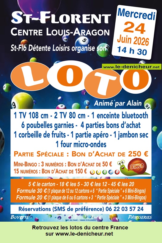 Affiche du loto Loto de St-Flo Détente et Loisirs *