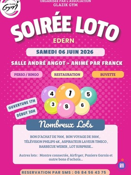 Affiche du loto LOTO du Club de Gymnastique: Glazik GYM