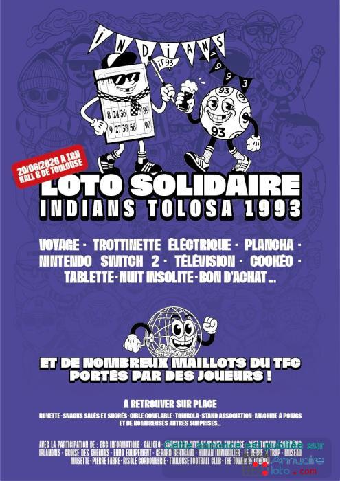 Affiche du loto Loto Solidaire des Indians - 20/06 à 18h