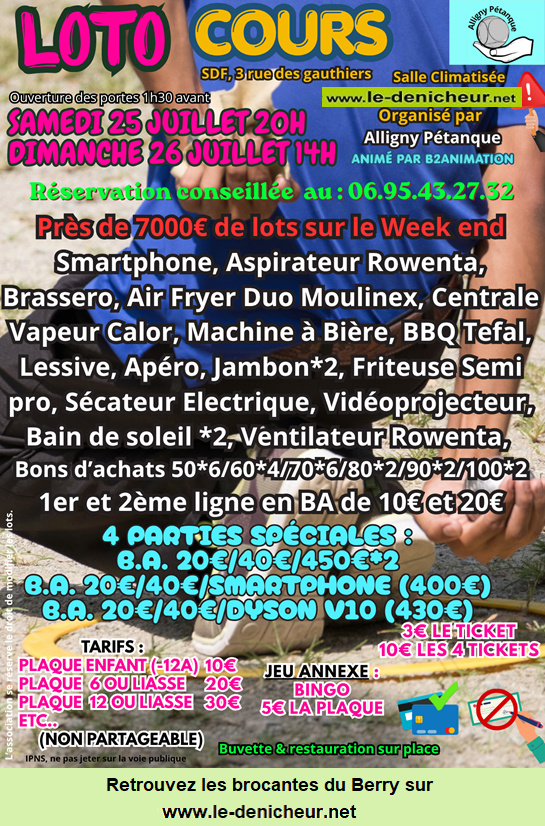 Affiche du loto Loto d'Alligny pétanque °