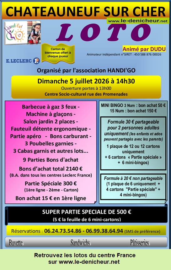 Affiche du loto Loto de Handi'Go *