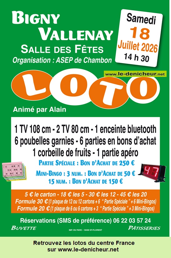 Affiche du loto Loto de l'ASEP de Chambon *