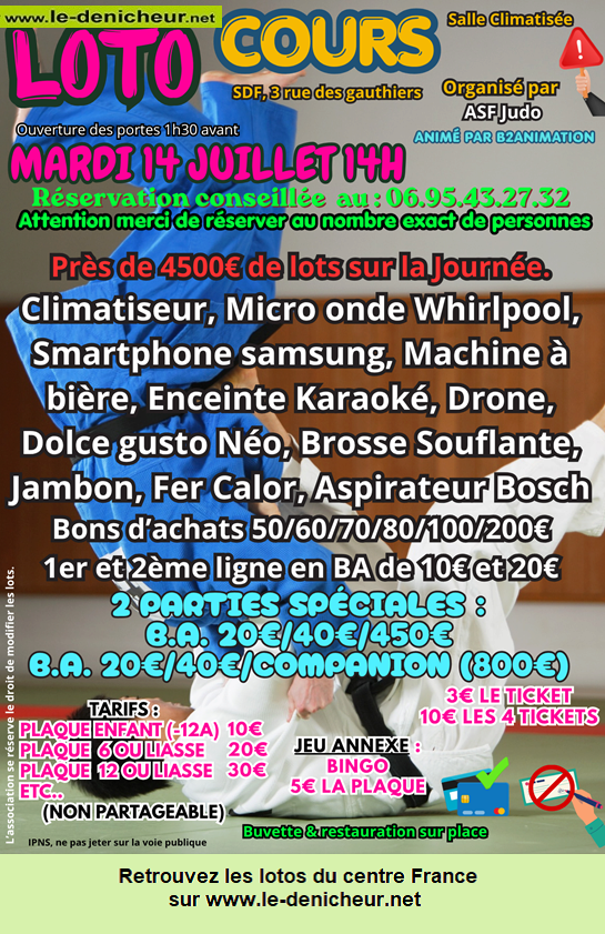 Affiche du loto Loto de l'ASF Judo de Fourchambault °