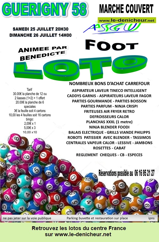 Affiche du loto Loto de l'ASGU Foot *