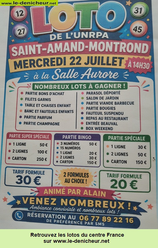 Affiche du loto Loto de l'UNRPA *
