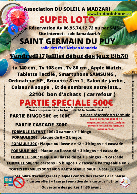 Affiche du loto Loto de Soleil à Madzari