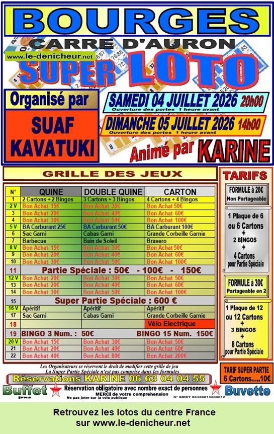 Affiche du loto Loto de Suaf Kavatuki *