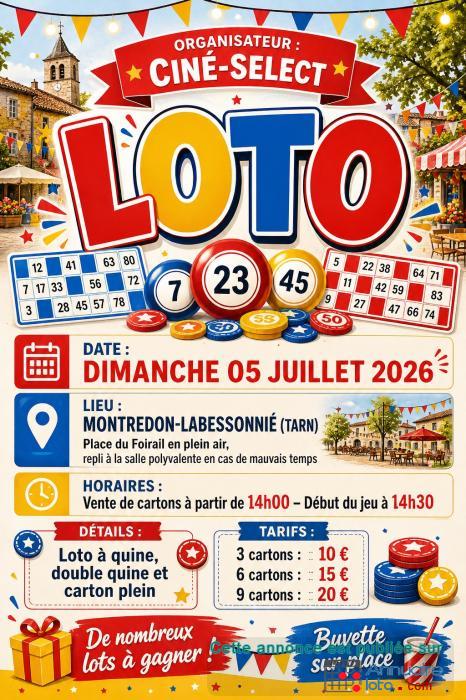 Affiche du loto Loto du Ciné-Select