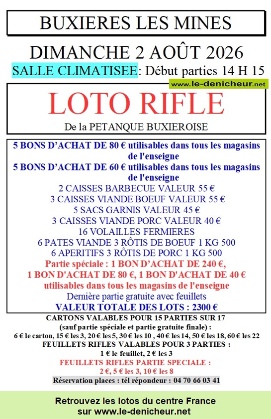 Affiche du loto Loto de la pétanque /