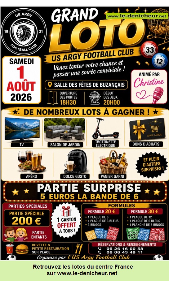 Image du loto Loto de l'US Argy Football Club *