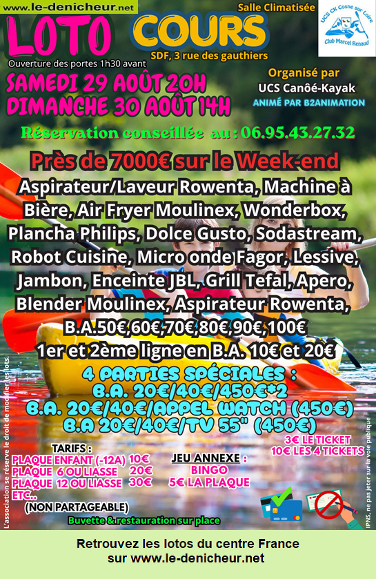 Affiche du loto Loto du Canoé-Kayack de Cosne