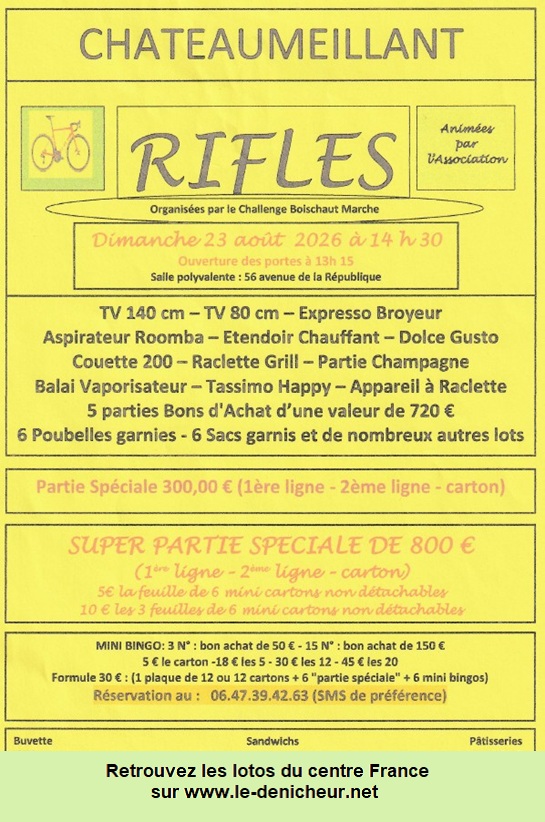 Affiche du loto Loto du Challenge Boischaut Marche *