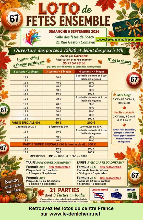 Affiche du loto Loto de Fêtes Ensemble *