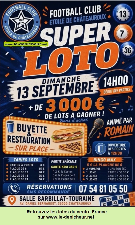 Affiche du loto Loto de Football Club Etoile °