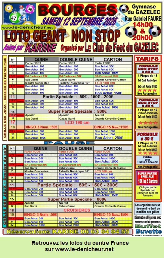 Affiche du loto Loto de Gazelec Football °
