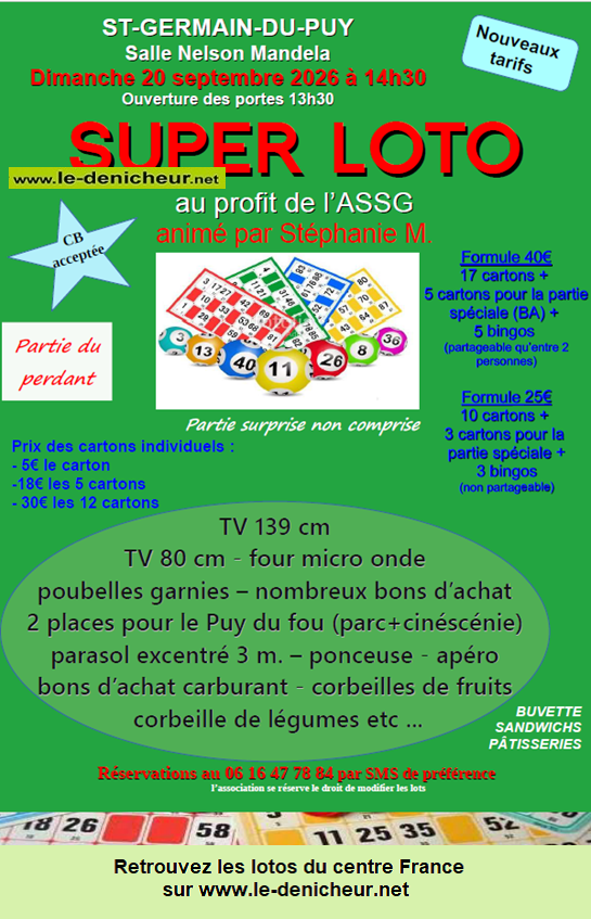Image du loto Loto de l'ASSG *
