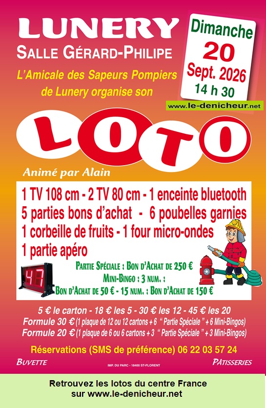 Image du loto Loto des pompiers *