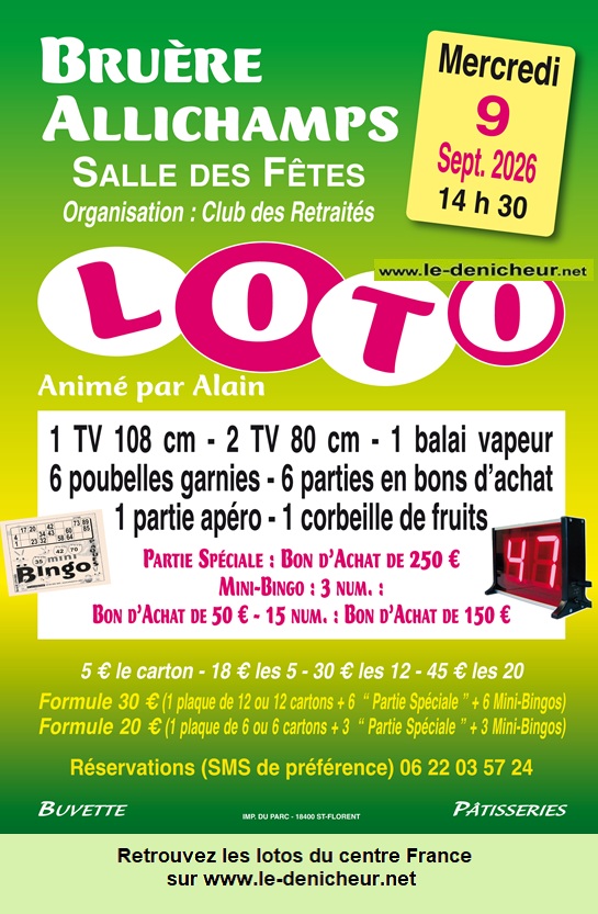 Affiche du loto Loto du Club des Retraités *