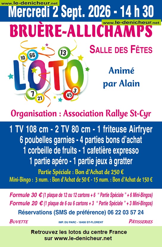Affiche du loto Loto du Rallye St-Cyr de Mareuil*