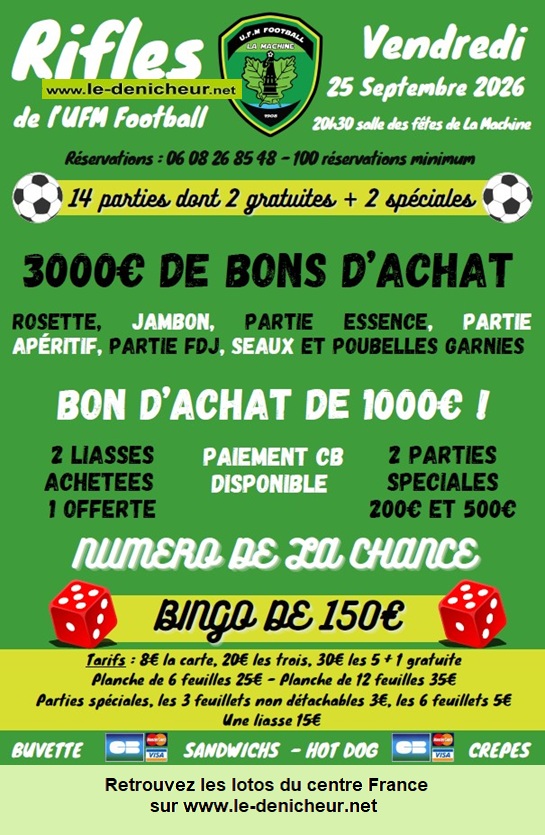 Affiche du loto Rifles du Foot *