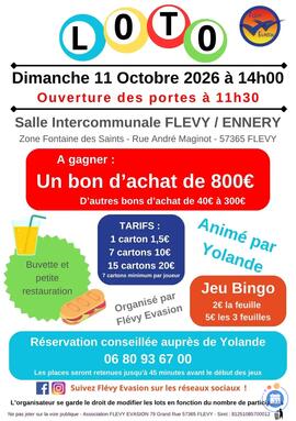 Affiche du loto Grand Loto de FLEVY