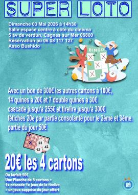 Affiche du loto Gros Loto à l’espace Centre à Cagnes sur Mer