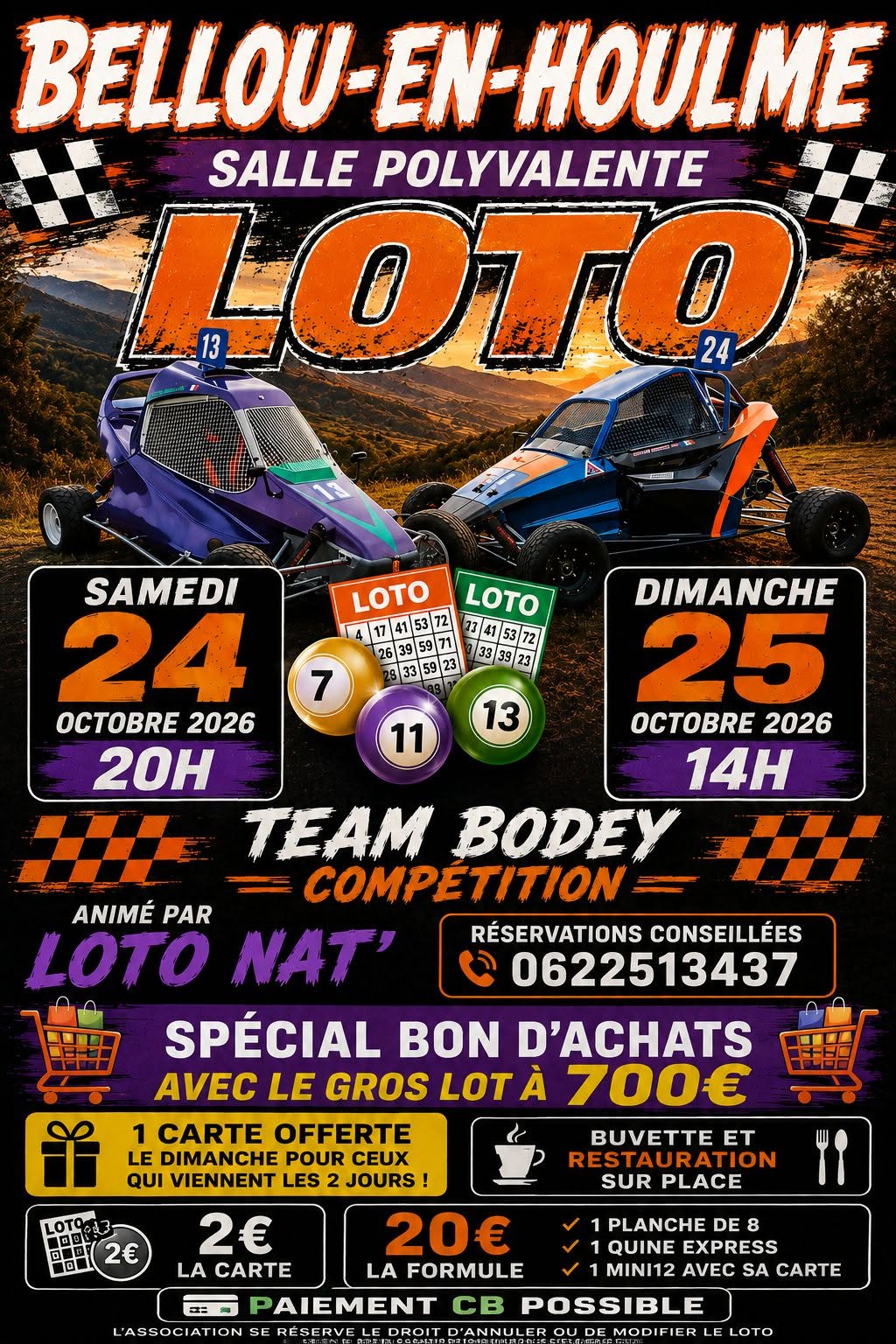 Affiche du loto Loto TEAM BODEY COMPÉTITION à Le Houlme