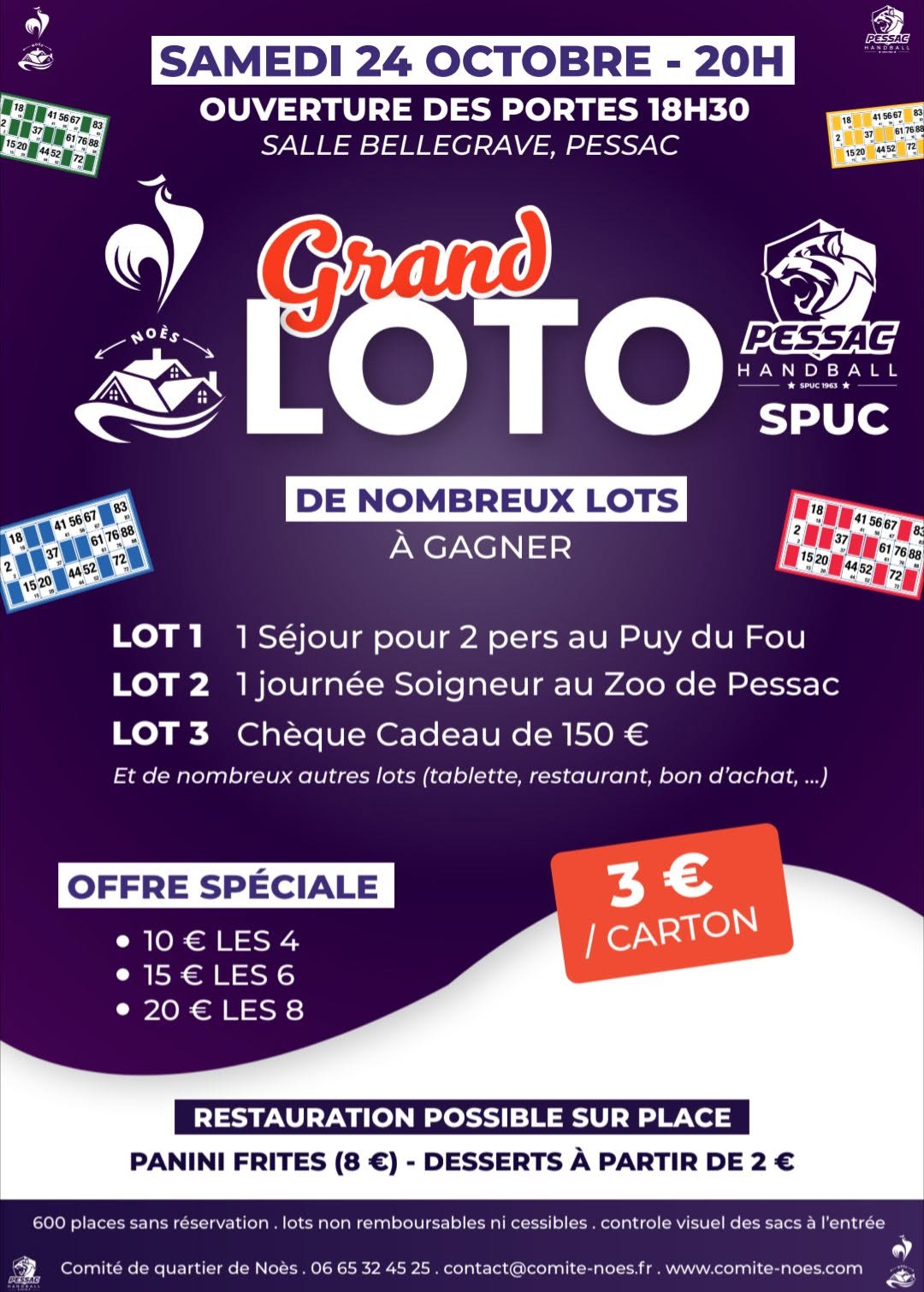 Affiche du loto Loto à Pessac le samedi 24 octobre