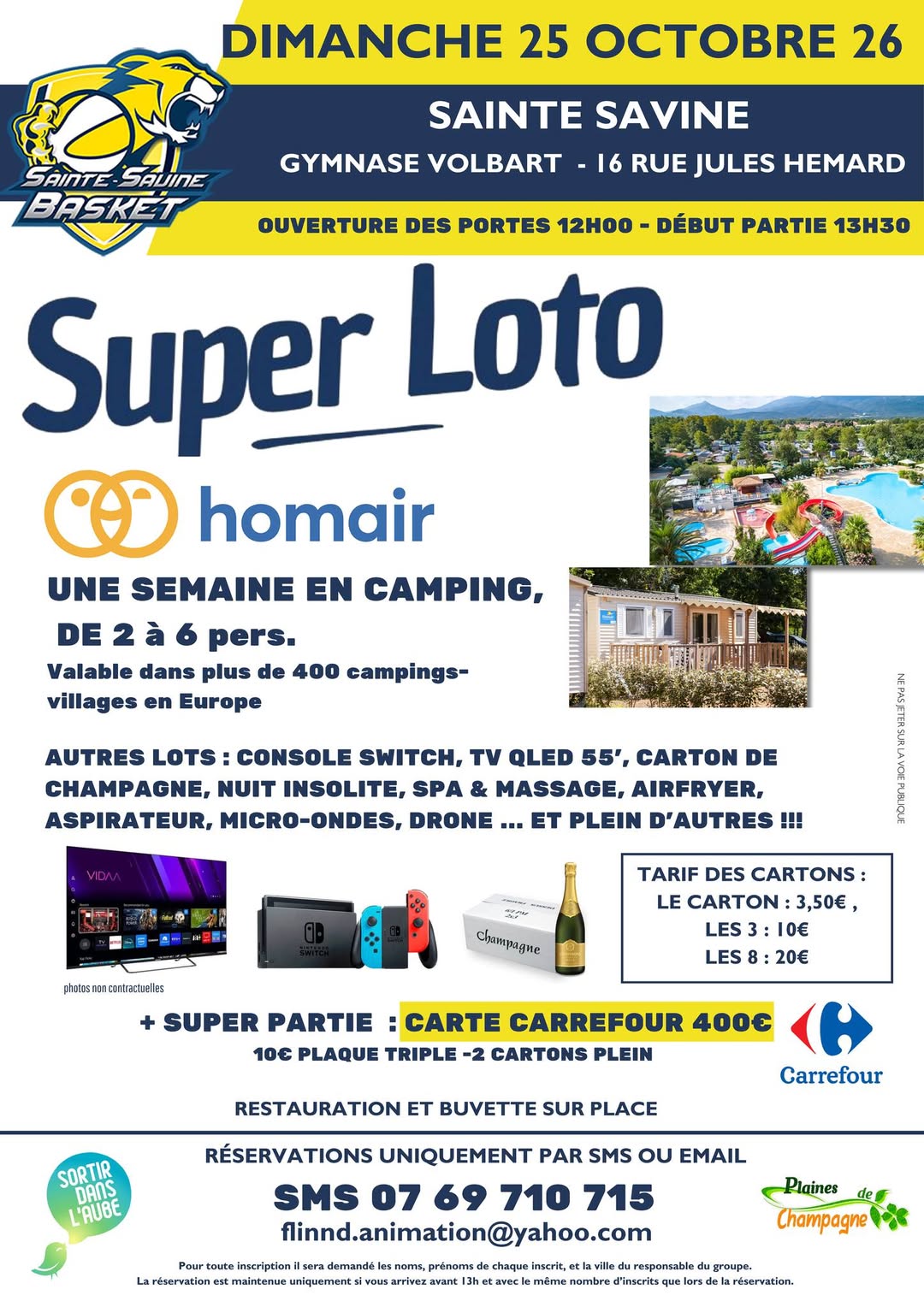 Affiche du loto Loto à Sainte-Savine le dimanche 25 octobre