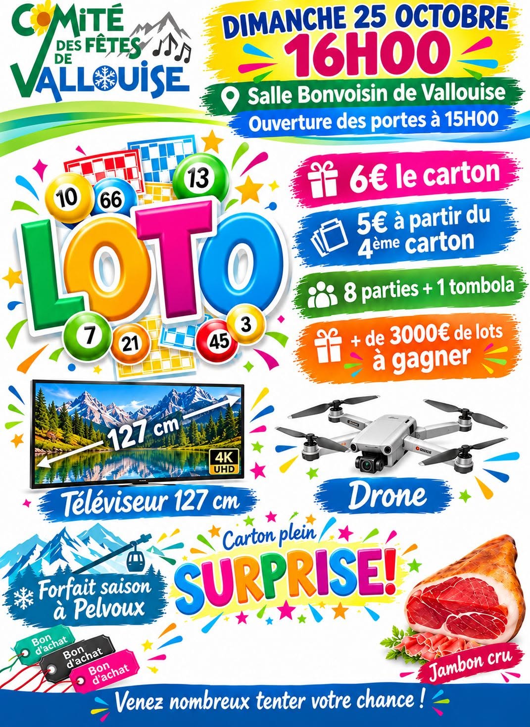Affiche du loto Loto à Vallouise le dimanche 25 octobre