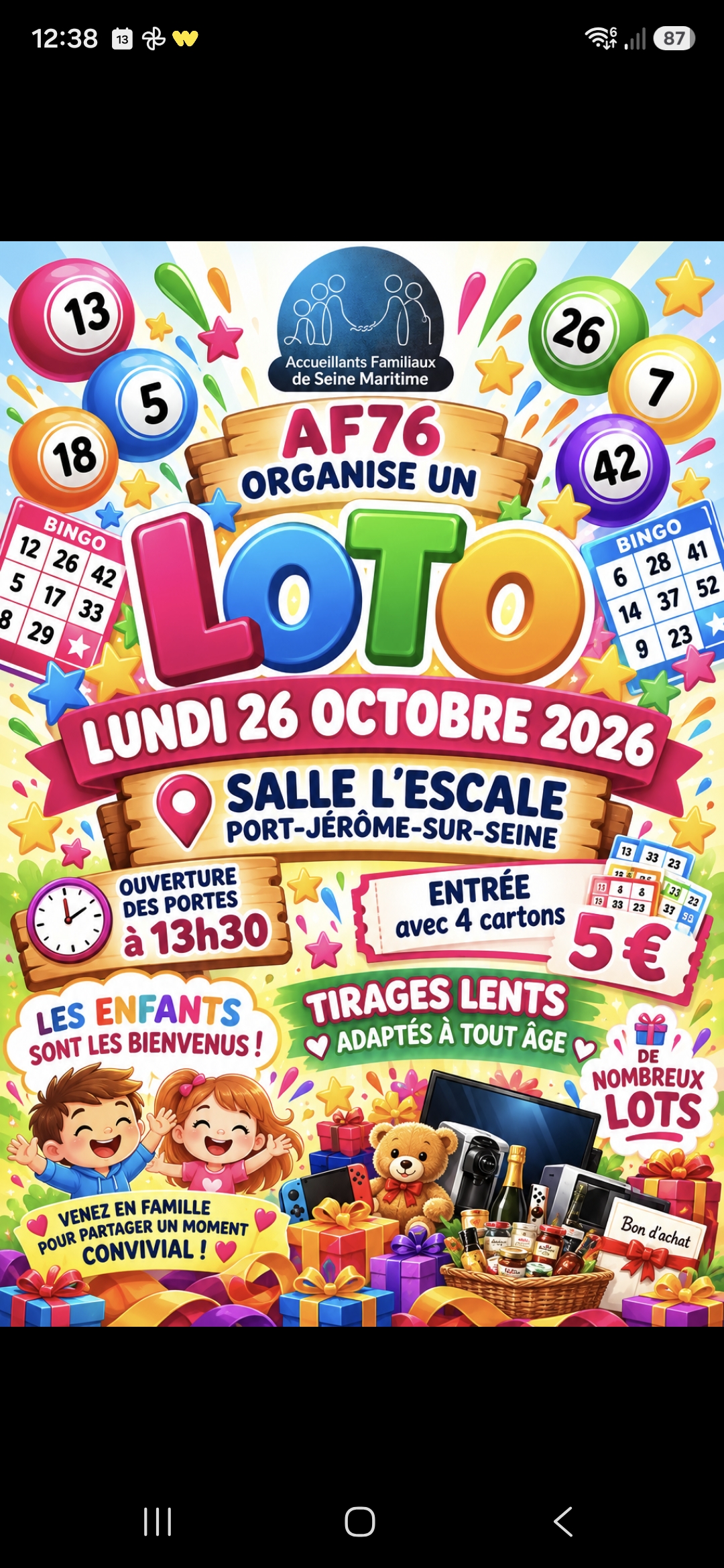 Affiche du loto Loto — AF76 — Port jerome sur seine