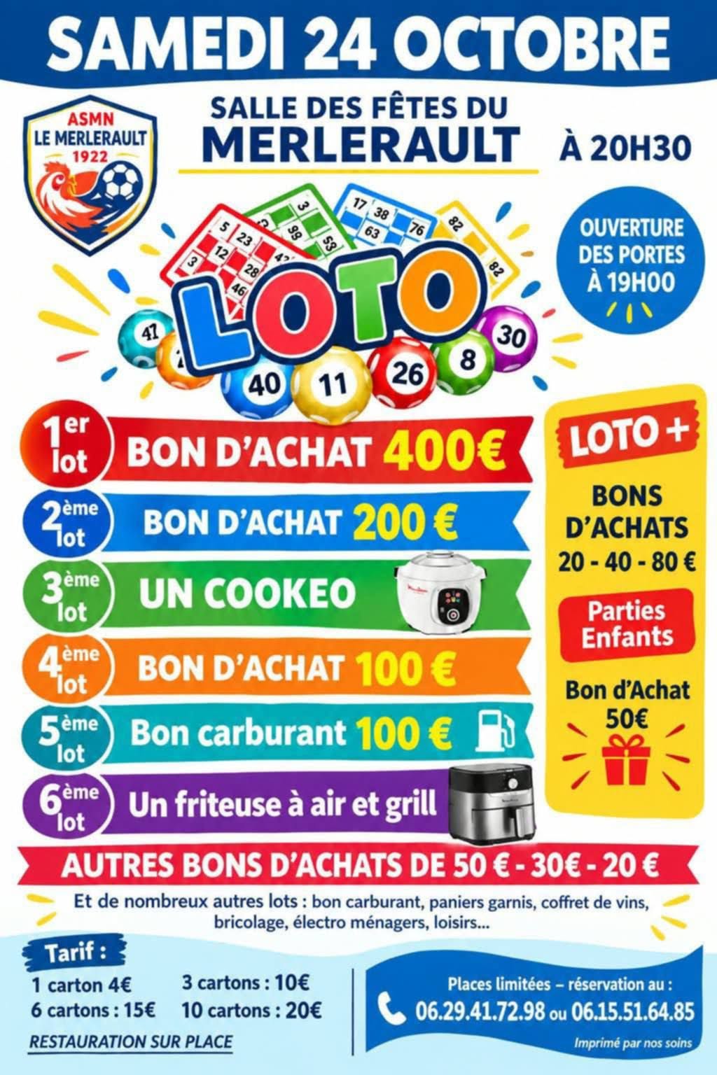 Affiche du loto Loto ASMN LE MERLERLAULT à MERLERLAULT
