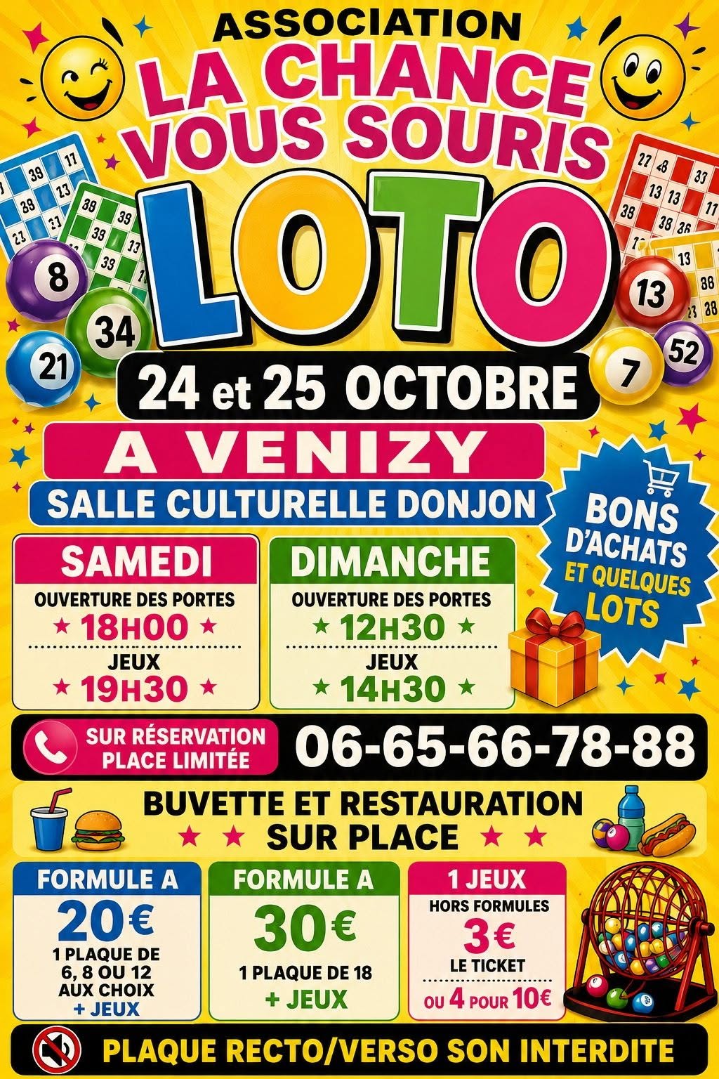 Affiche du loto Loto à Venizy le samedi 24 octobre