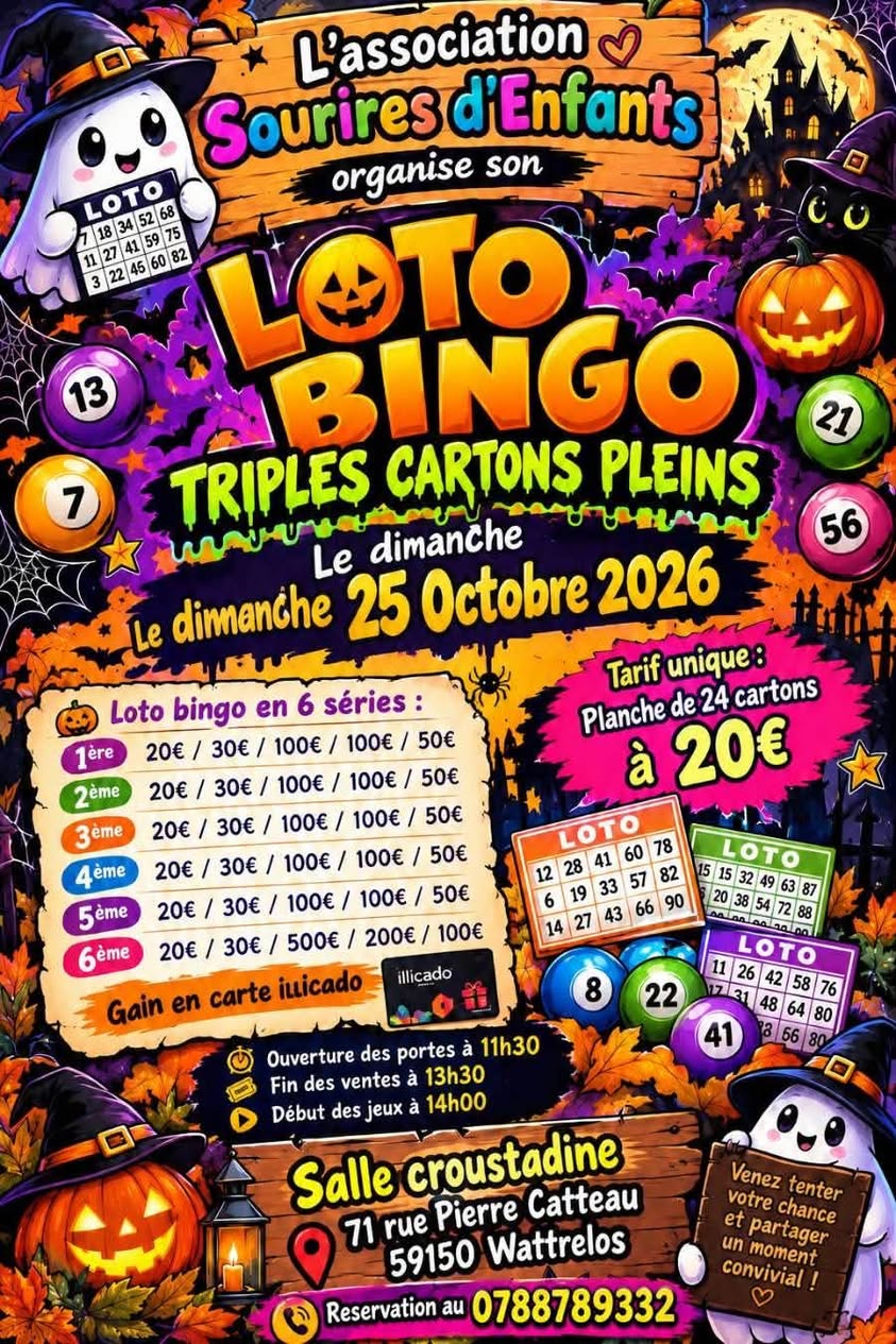 Affiche du loto Loto L'association Sourires d'Enfants à Wattrelos