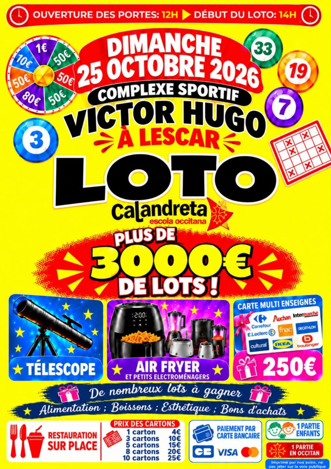 Affiche du loto Loto Calandreta escola occitana à LES CAR