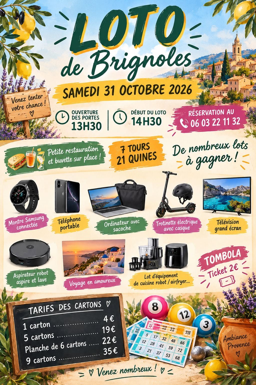 Affiche du loto Loto à Brignoles le samedi 31 octobre