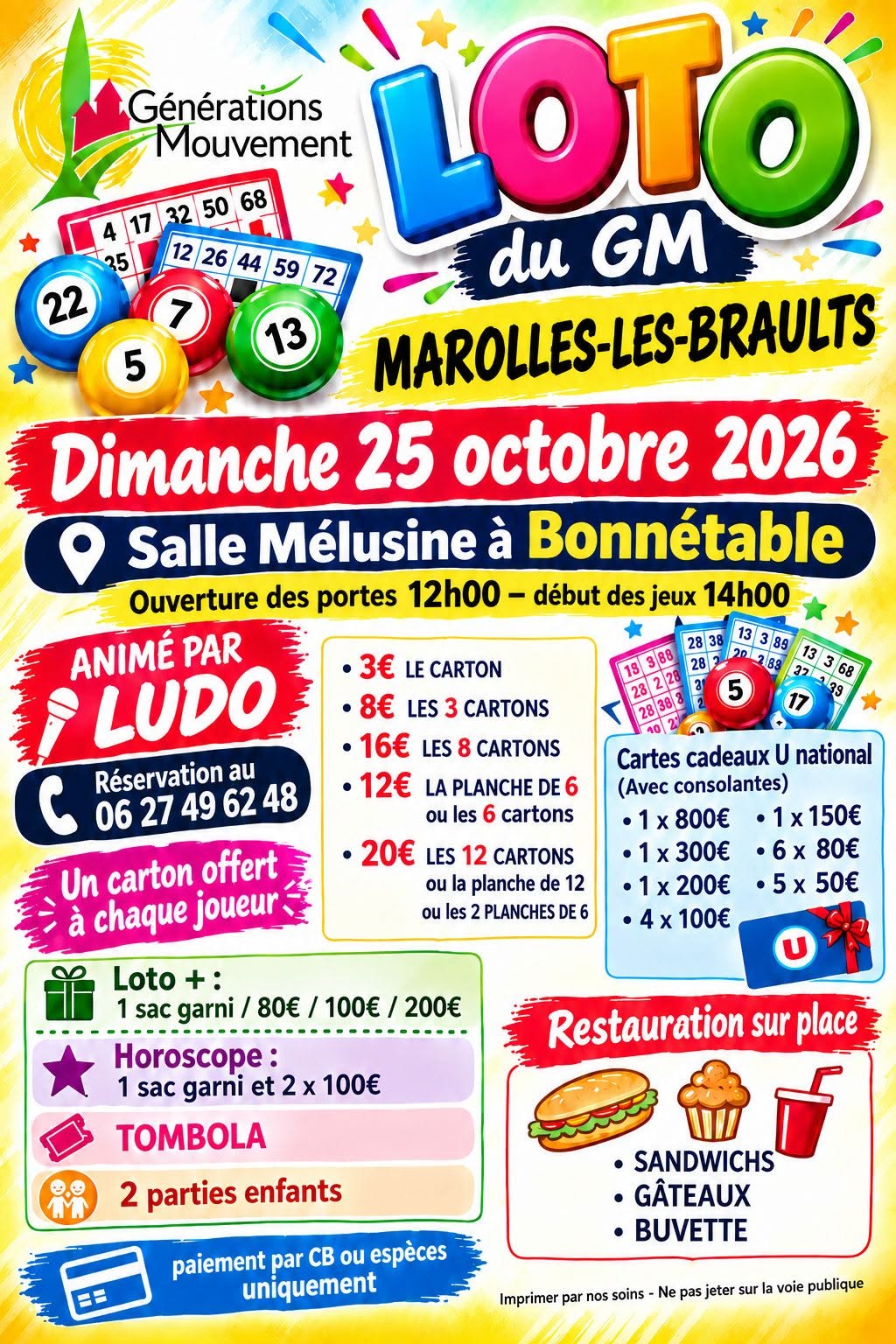 Affiche du loto Loto du GM