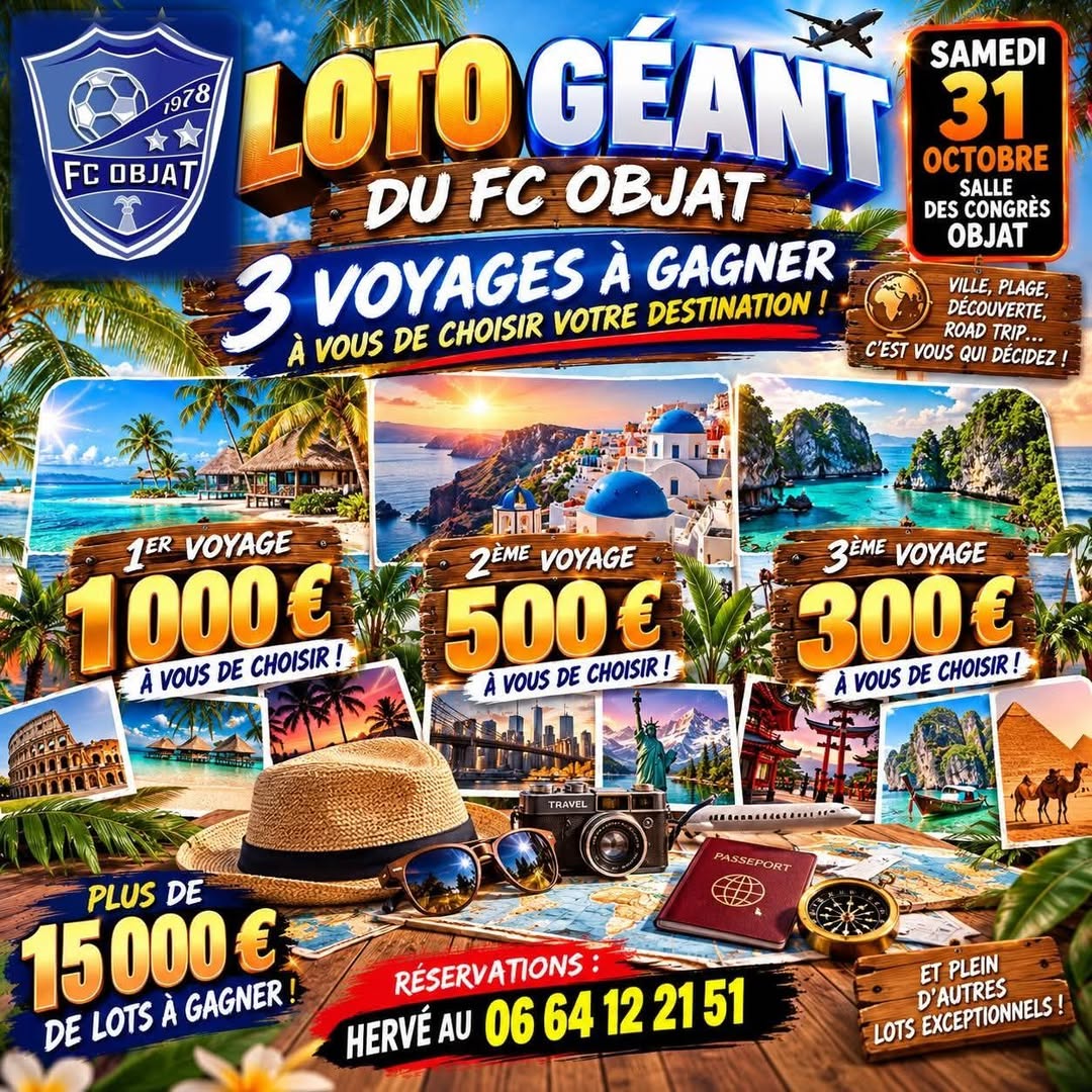 Affiche du loto LOTO GÉANT DU FC OBJAT