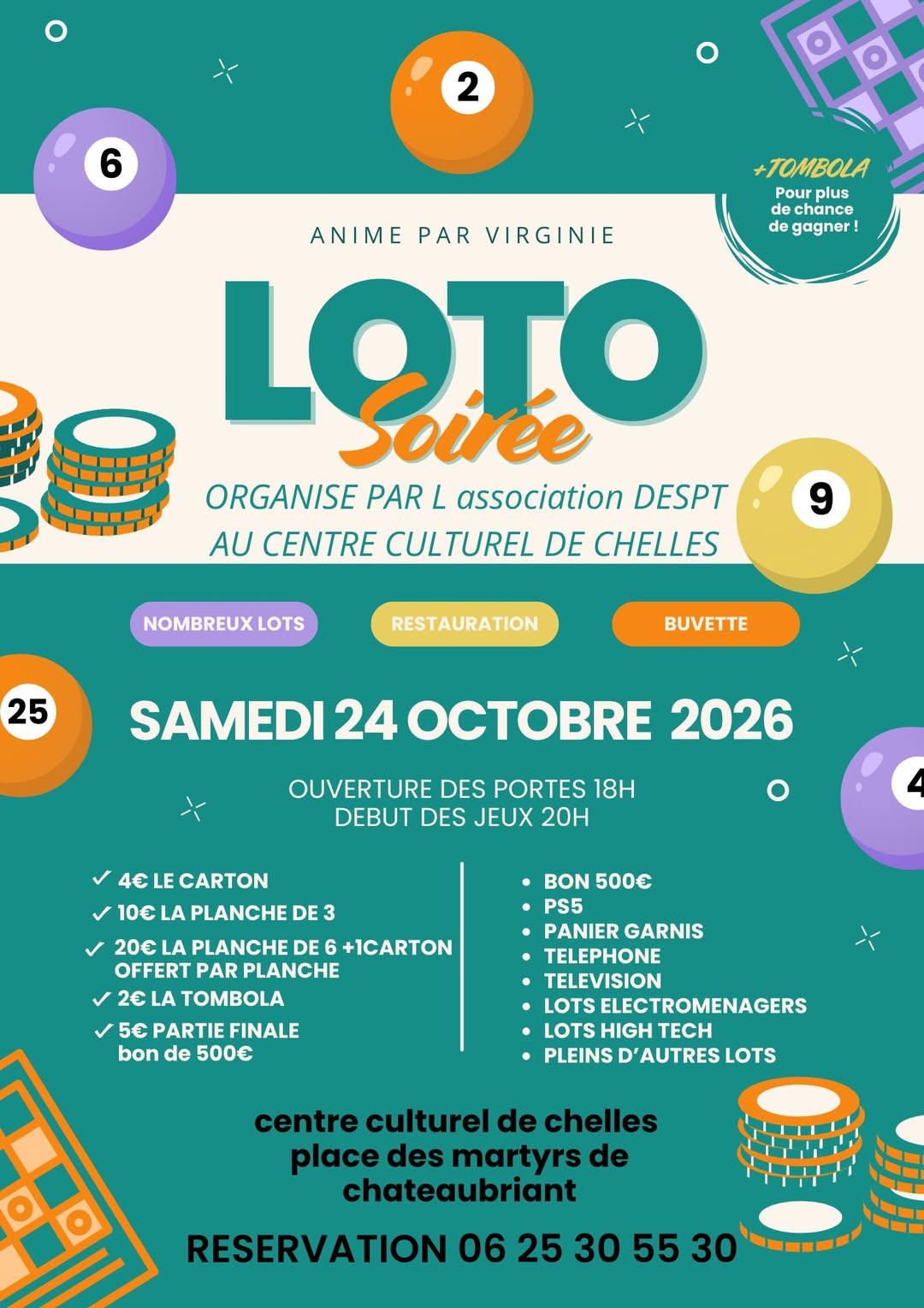 Affiche du loto Loto L association DESPT à Chelles