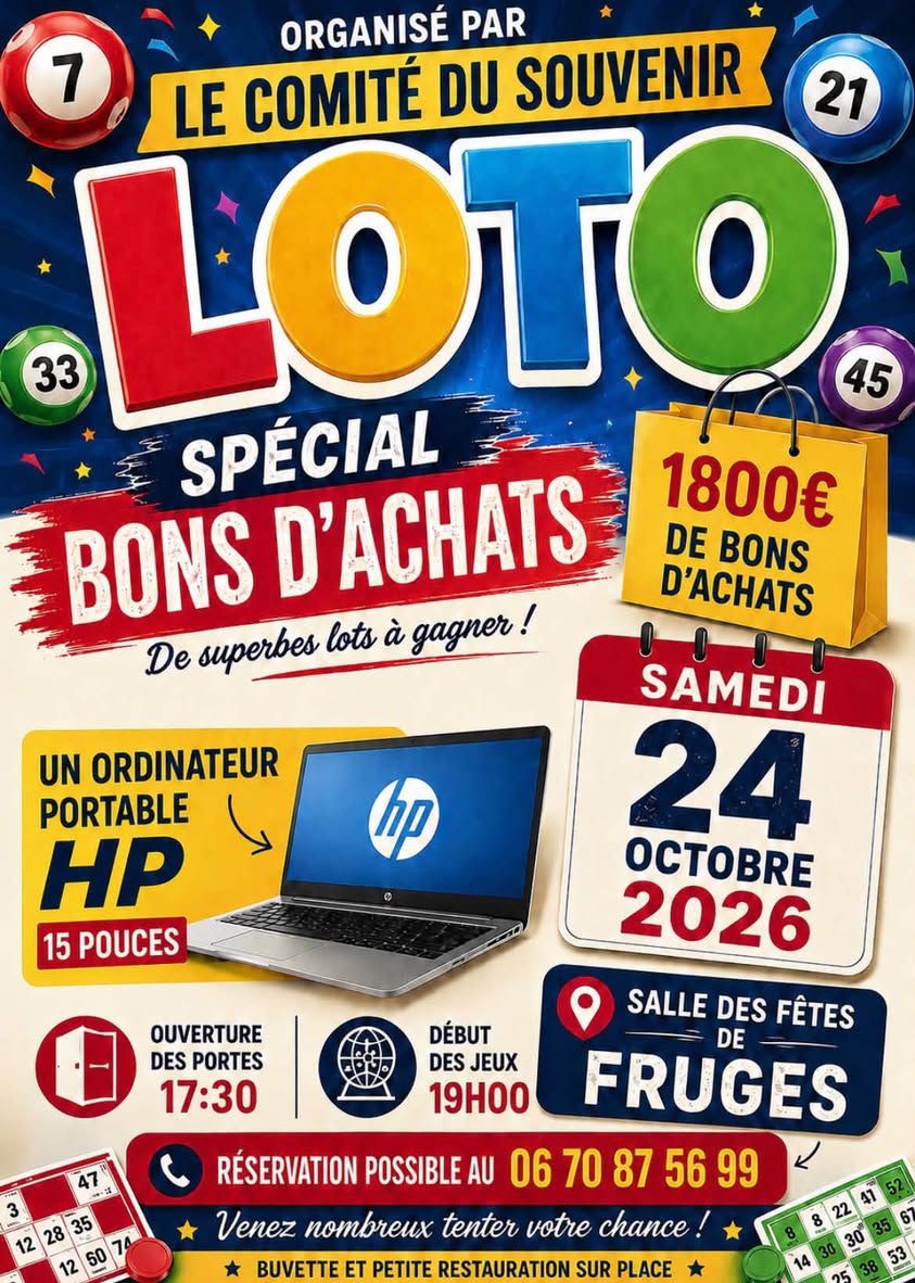 Affiche du loto LOTO SPÉCIAL BONS D'ACHATS