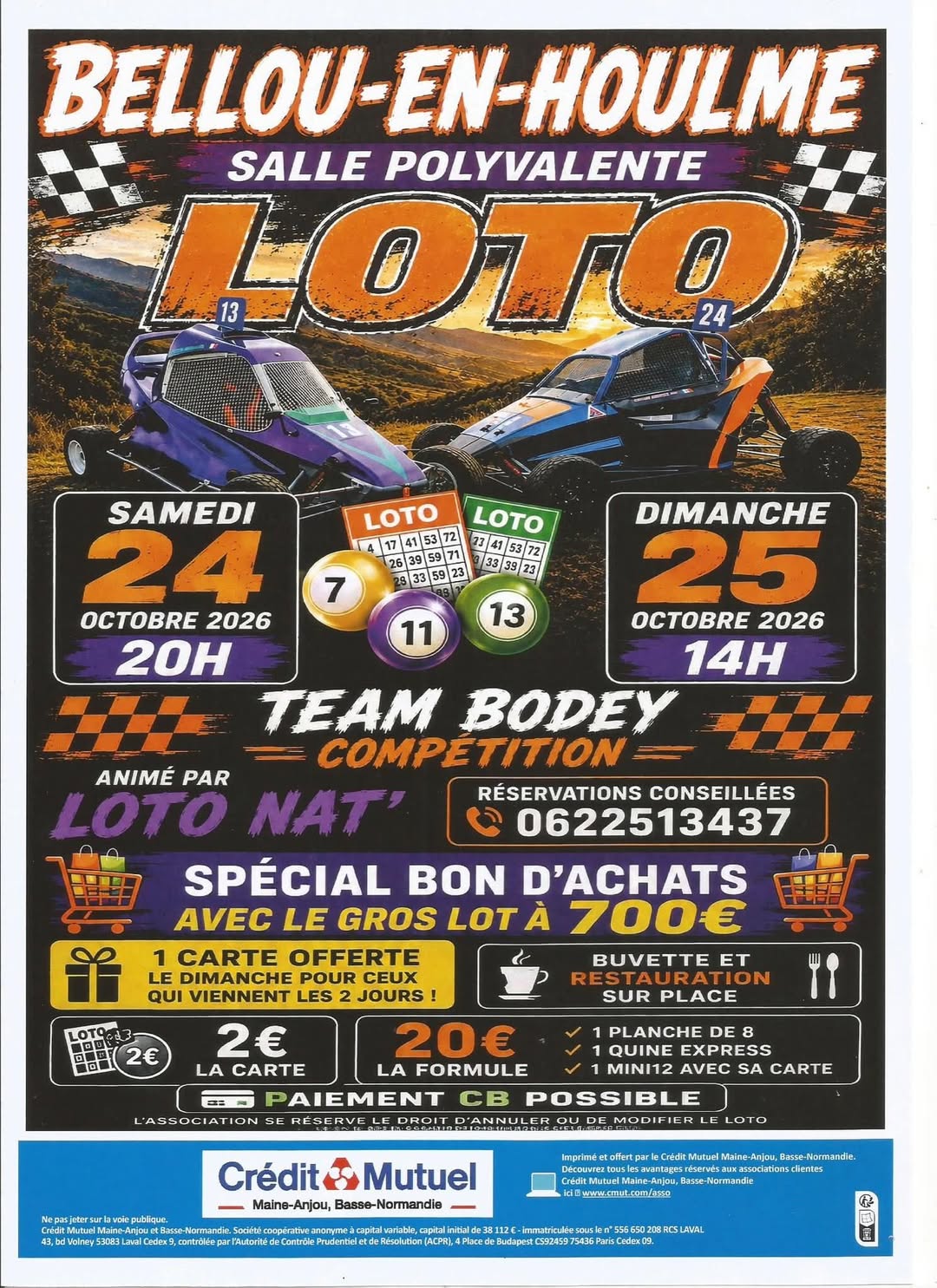 Affiche du loto Loto TEAM BODEY à Le Houlme