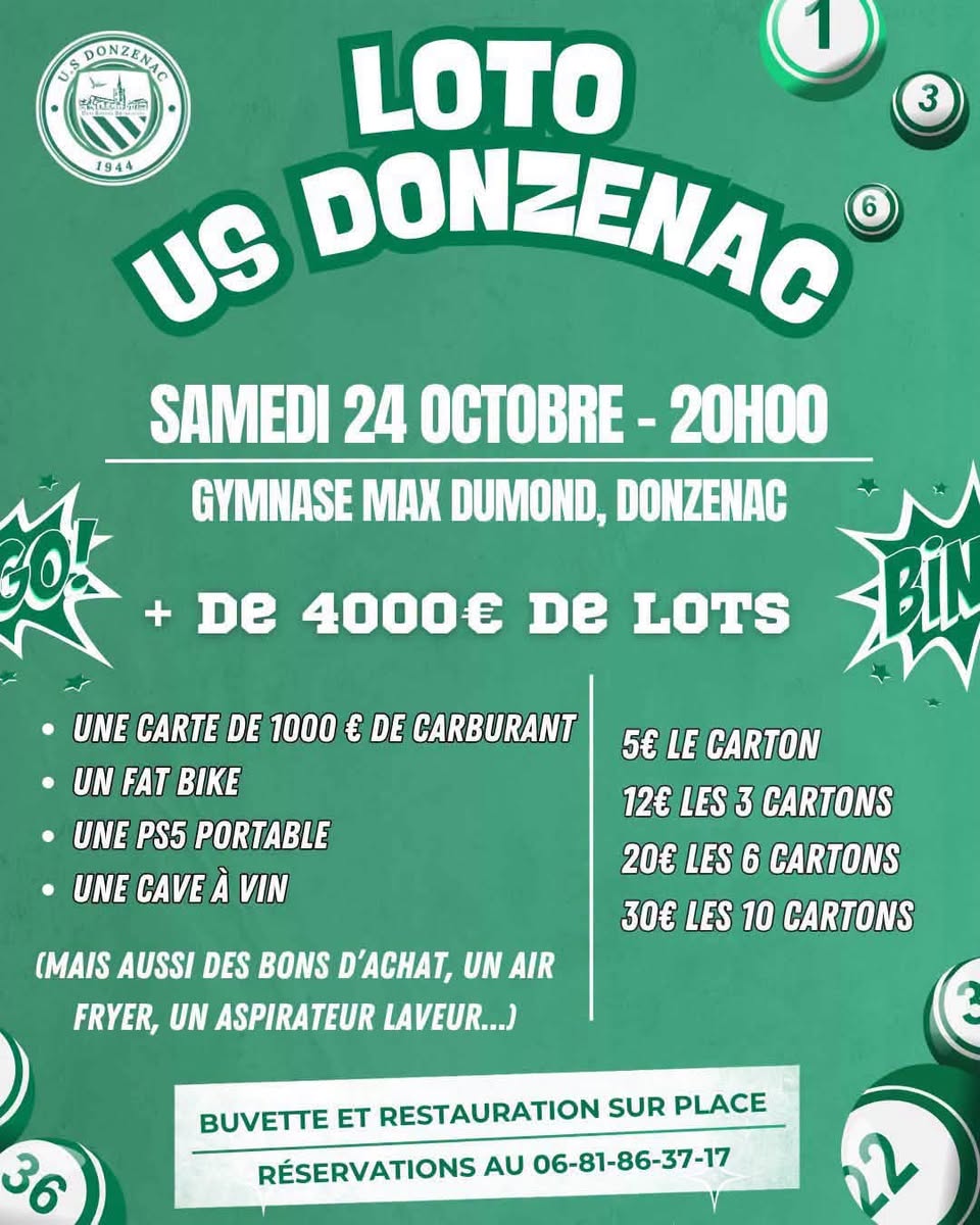 Affiche du loto LOTO US DONZENAC